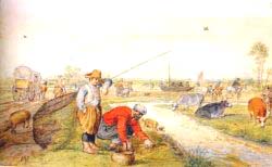 Fisherman At A Ditch