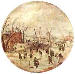 Winter Landscape With Skaters