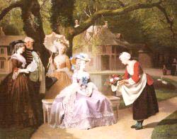 Marie Antoinette And Louis XVI In The Garden Of The Tuilerie