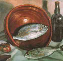 Still Life 14 - Fish With Red Bowl (1923-24)