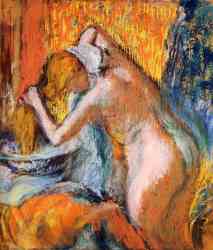 After The Bath - Woman Drying Her Hair