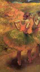 Two Dancers In Green Skirts - Landscape Scenery