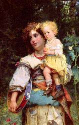Gypsy Woman And Child
