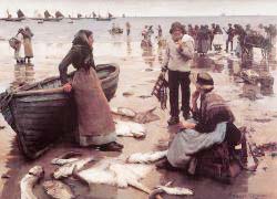 A Fish Sale On A Cornish Beach