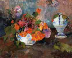 Vase Of Nasturtiums