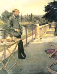 An Elegant Man On A Terrace