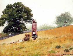 Boy And Girl On A Hillside