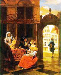 Musical Party In A Courtyard