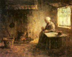 Peasant Woman By A Hearth