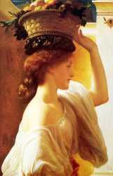 Eucharis - A Girl With A Basket Of Fruit