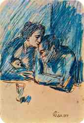 Man And Woman With Child In Café (1903)