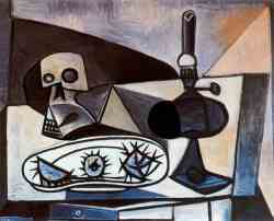 Skull, Urchins And Lamp On A Table (1943)