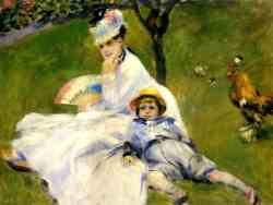 Madame Monet Et Son Fils Dans Le Jardin D’argenteuil