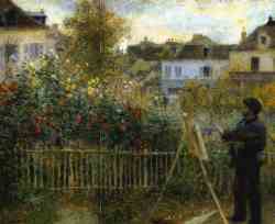 Monet Peignant Dans Son Jardin