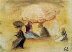 On The Beach (Figures Under A Parasol)