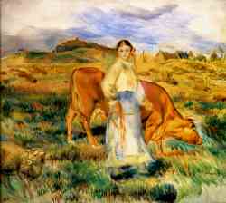 Shepherdess With Cow And Ewe 2