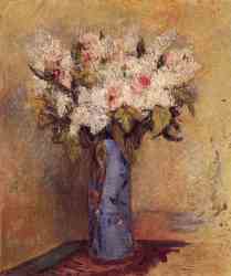 Vase Of Lilacs And Roses