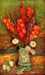 Still Life With Red Gladiolas