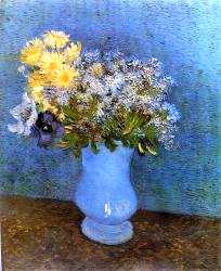 Vase With Lilacs, Daisies And Anemomes