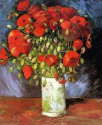 Vase With Red Poppies