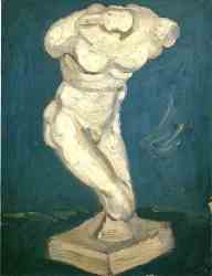 Plaster Statuette Of A Male Torso