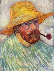 Self-Portrait With Pipe And Straw Hat (1888)