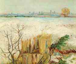 Snowy Landscape With Arles In The Background