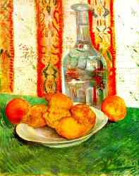 Still Life With A Bottle And Lemons (1887)