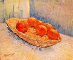 Still Life With Basket Of Six Oranges