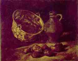 Still Life With Copper Kettle, Jar and Potatoes