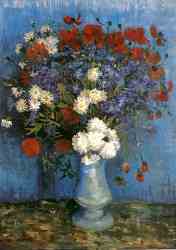 Vase Avec Bleuets Coquelicots