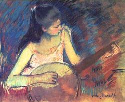 Girl With A Banjo - Mary Cassat