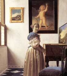Lady Standing At A Virginal