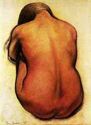 Espalda Desnuda De Una Mujer Sentada