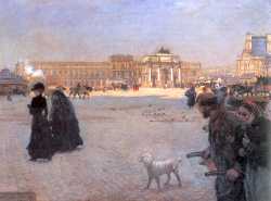 The Place De Carrousel And The Ruins Of The Tuileries Palace