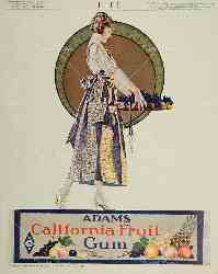 Adams California Fruit Gum 1920