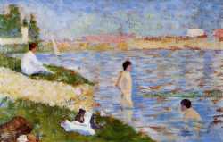 Bathing At Asnieres - Bathers In The Water