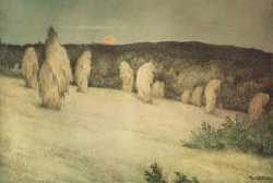 Kornstaur I Måneskinn - 1900 (Stooks Of Corn In Moonlight)