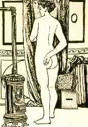 Desnudo De Espaldas Femenino Con Estufa