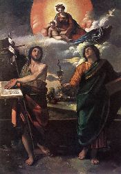 The Virgin Appearing To Sts John The Baptist And John The Evangelist