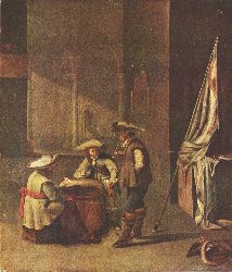 Guardroom With Soldiers Playing Cards