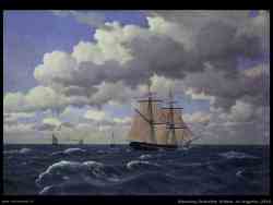 A Brig Under Sail In Fair Weather