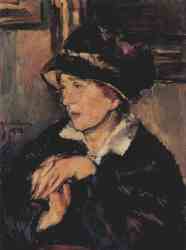 Portrait Of A Lady With A Dark Hat -  1917